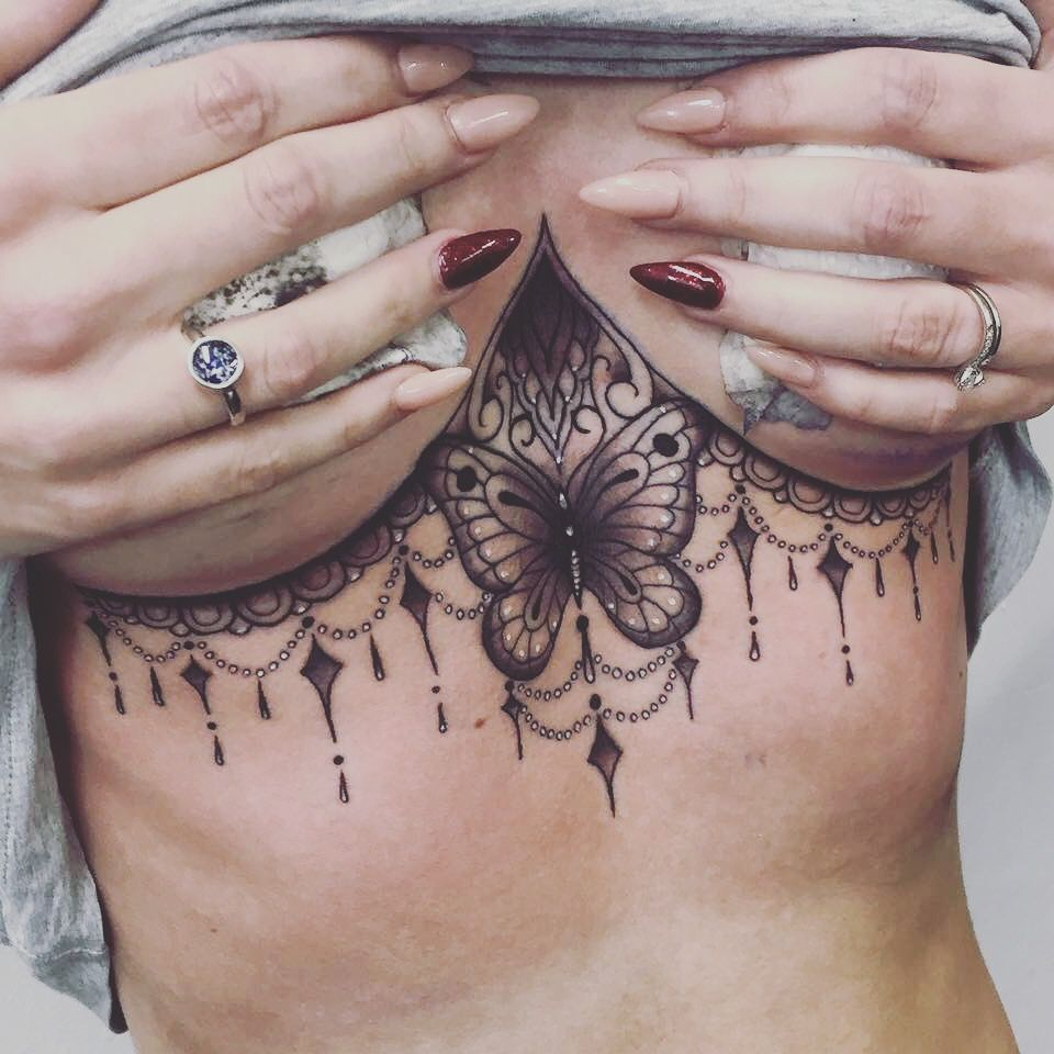 Sternum Tattoo Butterfly Chandelier Tattoos Back Tattoos Back intended for size 960 X 960