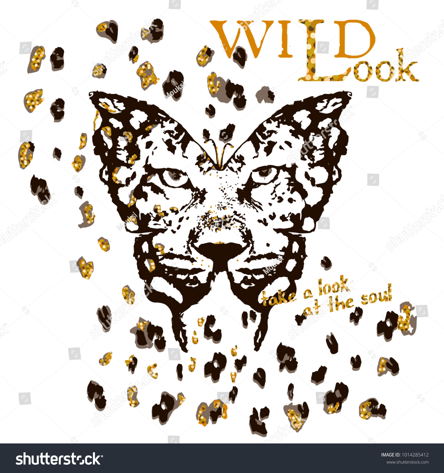 Stylized Leopard Butterfly On White Background Stock Vector Royalty regarding measurements 1500 X 1600