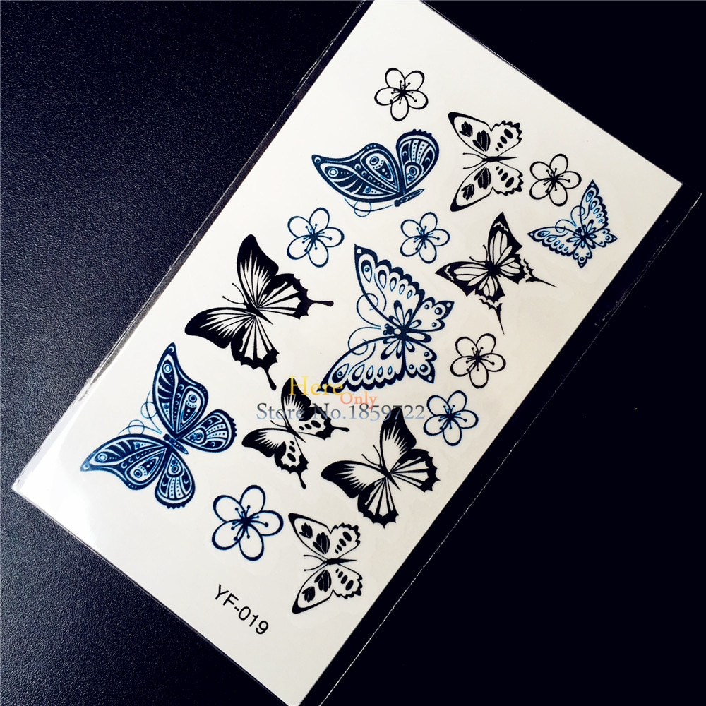 Summer Style Butterfly Designs Fake Waterproof Temporary Tattoo regarding measurements 1000 X 1000