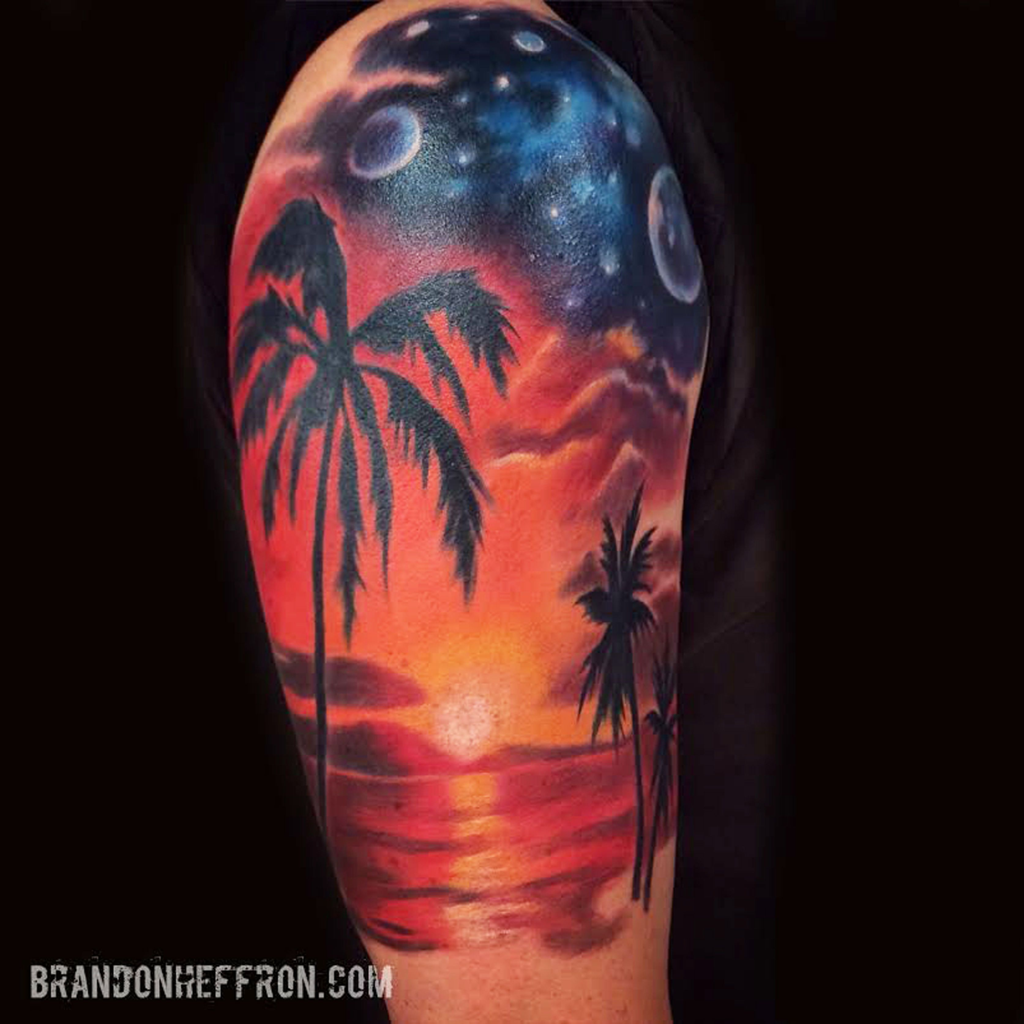 Sunset Night Beach Tattoo Tattoos Tattoos Sunset Tattoos Ocean intended for size 3346 X 3346