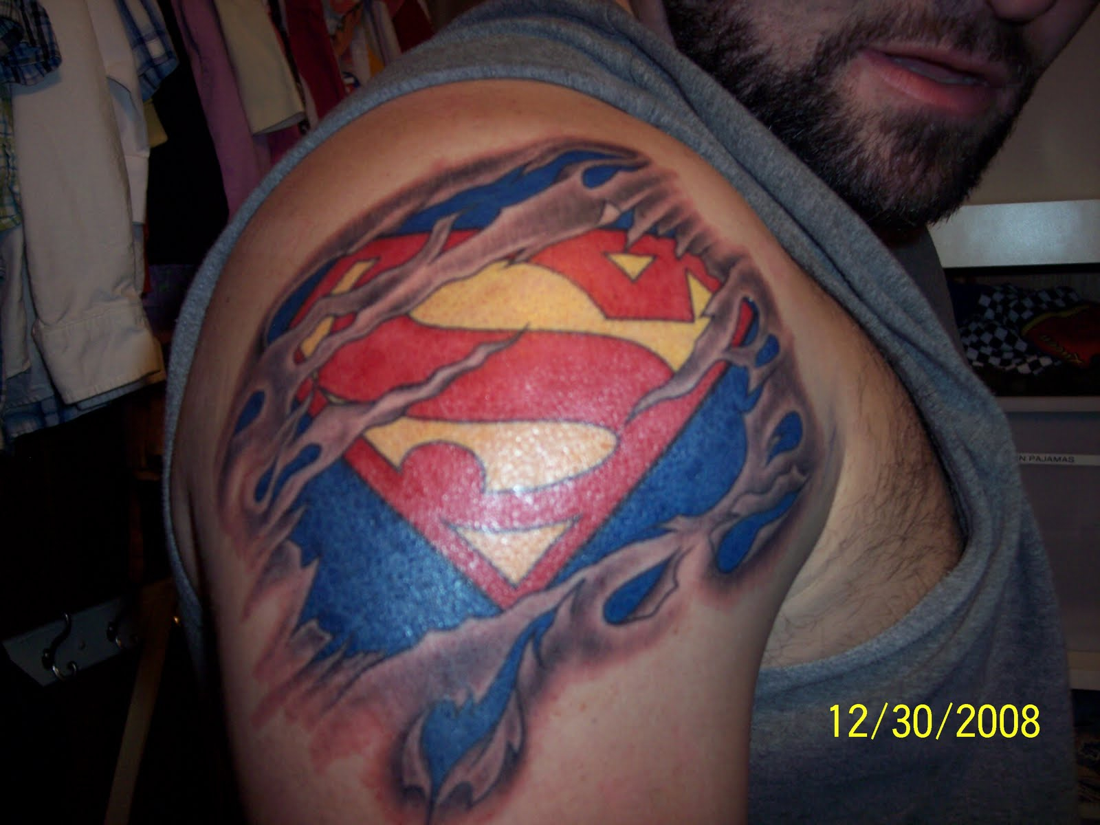 Superman Tattoos Designs Ideas And Meaning Tattoos For You intended for proportions 1600 X 1200