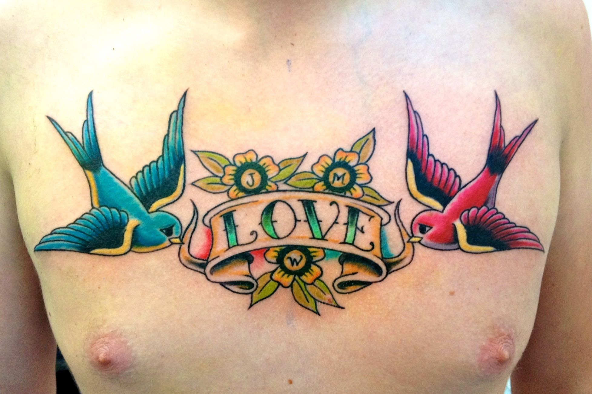 Swallow Birds Love Banner Tattoo Design 3 Tattoos Tattoos Bird pertaining to proportions 1955 X 1302