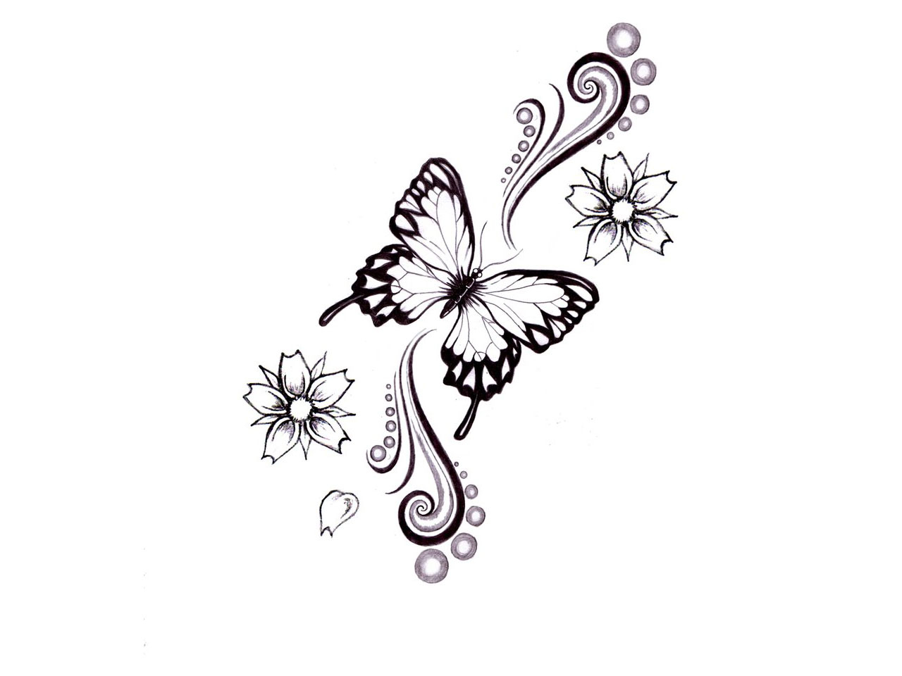 Swirl Butterfly Tattoo Design pertaining to dimensions 1280 X 960