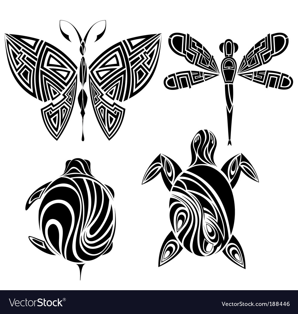 Tattoo Design Butterfly Dragonfly Royalty Free Vector Image pertaining to measurements 1000 X 1055