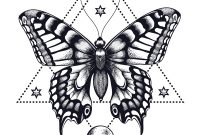 Tattoo Design Butterfly Mystical Symbol Of Soul Vector Image regarding size 1000 X 1080