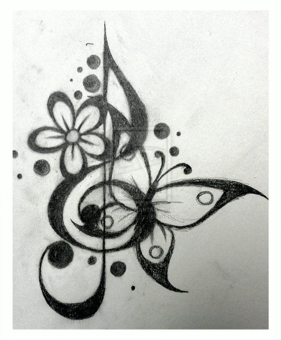 Tattoo Design Treble Cleff 1 Dawn773deviantart This Is My in size 900 X 1089