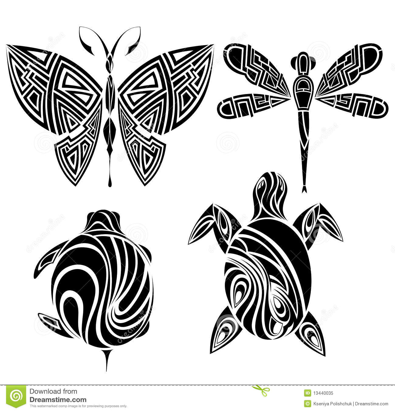 Tattoo Designbutterflyturtledragonfly Stock Vector Illustration within measurements 1300 X 1358