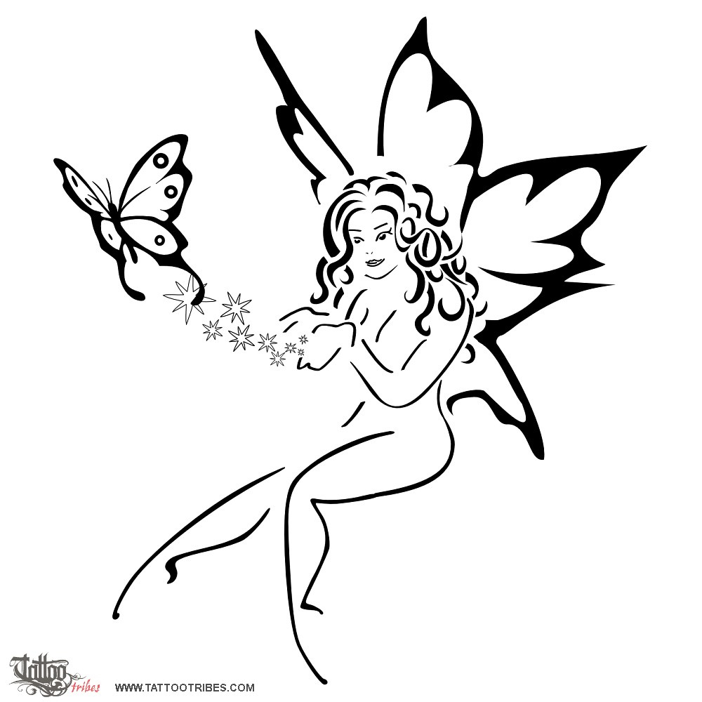 Tattoo Of Fairy With Butterfly Joy And Freedom Tattoo Custom within dimensions 1000 X 1000
