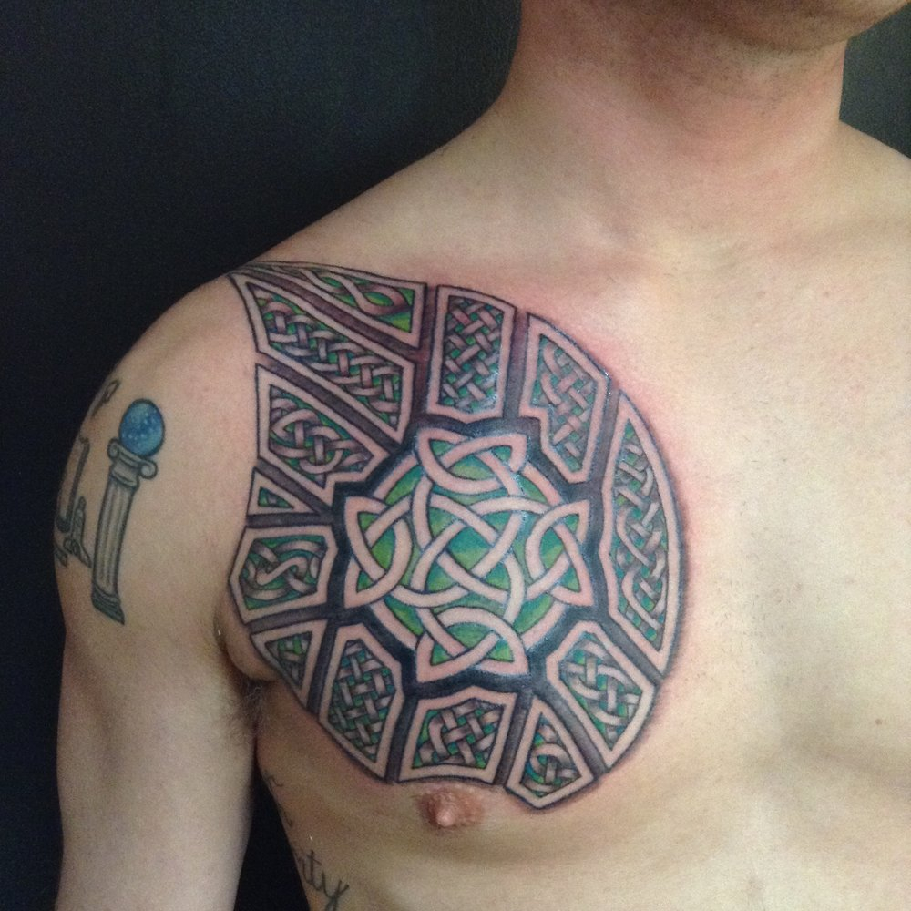 Tattoo Of The Week Celtic Chest Panel Independent Tattoo intended for proportions 1000 X 1000