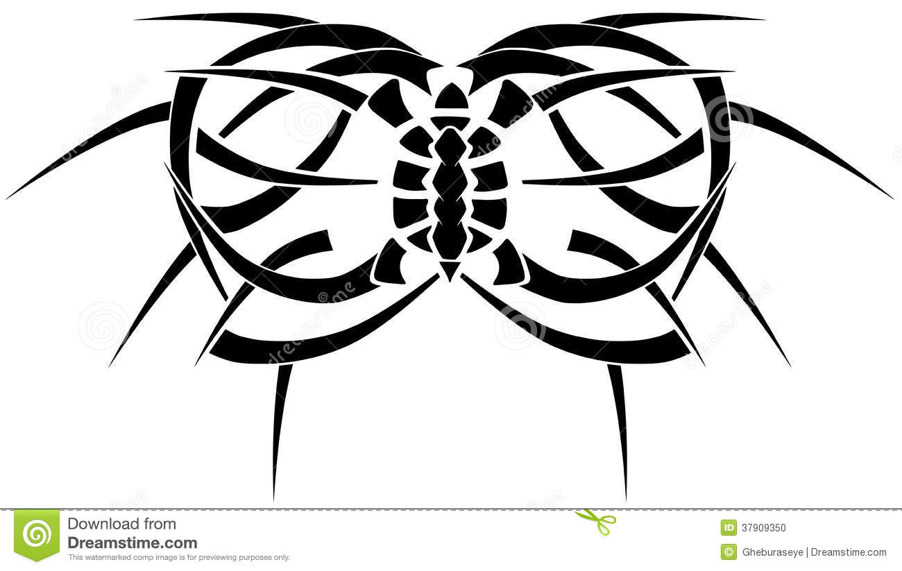 Tattoo Optical Illusion With Turtle And Butterfly Isolated Stock for measurements 1300 X 823