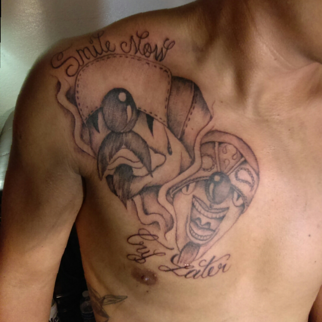 Tattoo Uploaded Irvin Lopez Chest Piece Chiko Smile Now Cry throughout sizing 1080 X 1080