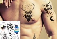 Temporary Tattoo Stickers Men Chest Deer Totem Water Transfer Tatoos throughout sizing 1000 X 1000