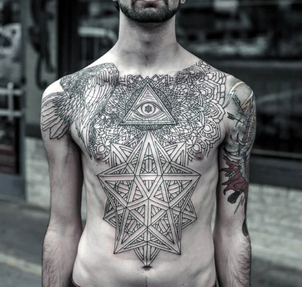 The 100 Best Chest Tattoos For Men Improb for proportions 1024 X 971