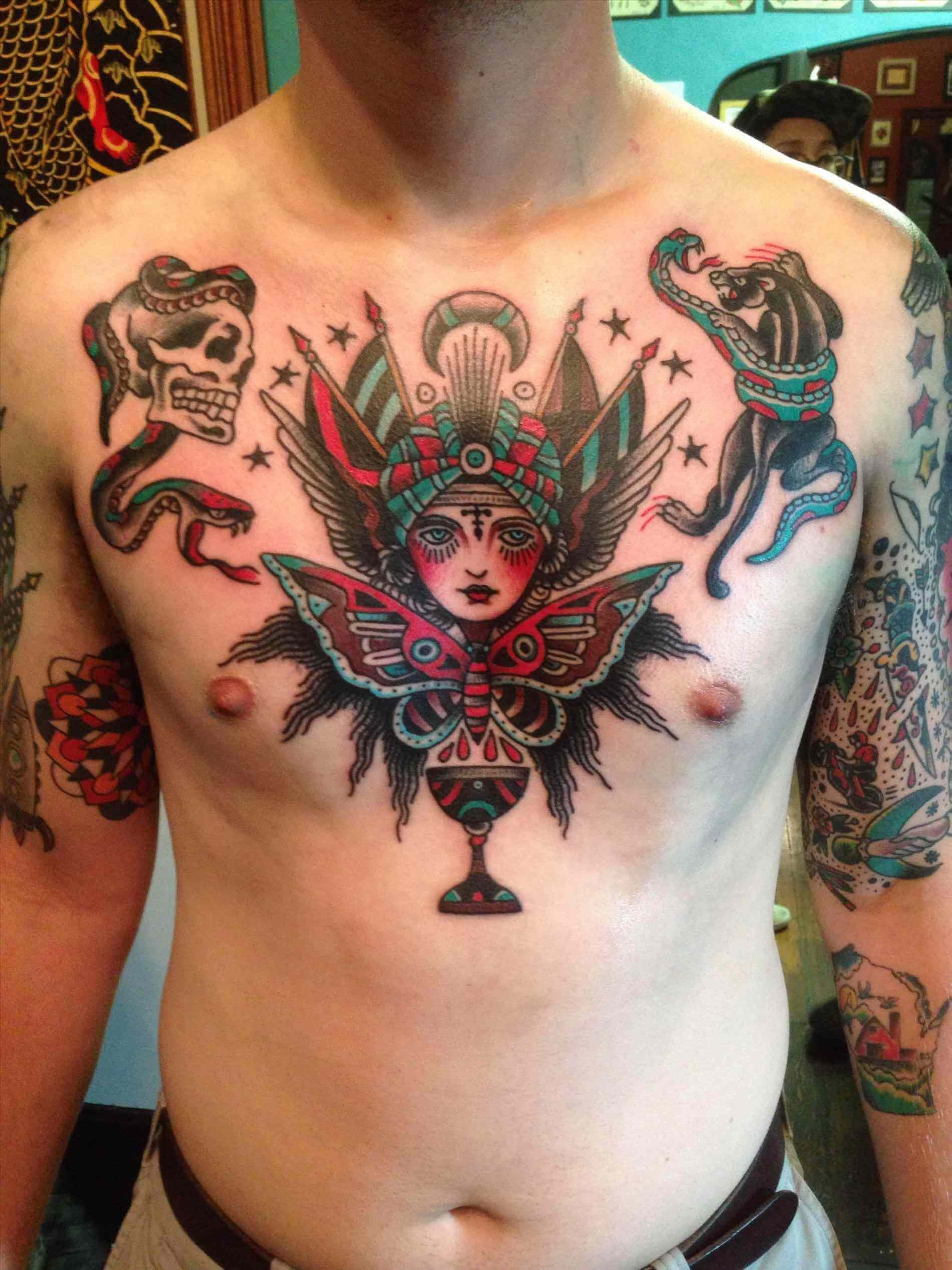 The 100 Best Chest Tattoos For Men Improb for size 1899 X 2533