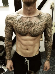 The 100 Best Chest Tattoos For Men Improb for size 852 X 1136
