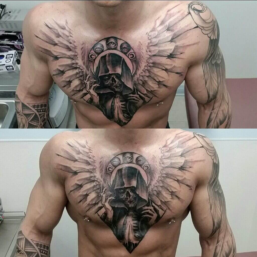 Chest Cover Up Tattoo Ideas For Men - tattoo design