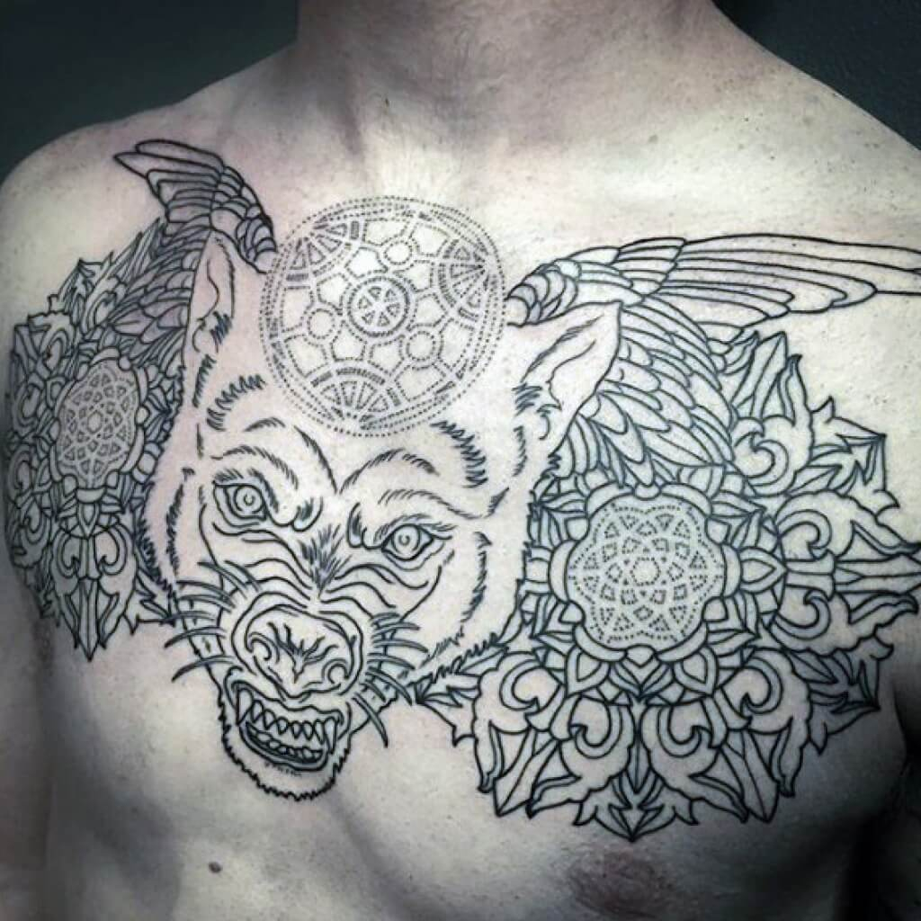 The 100 Best Chest Tattoos For Men Improb pertaining to measurements 1024 X 1024