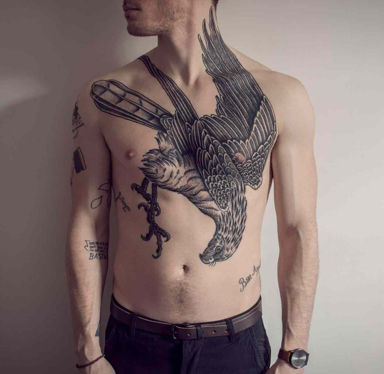 The 100 Best Chest Tattoos For Men Improb pertaining to proportions 1264 X 1232