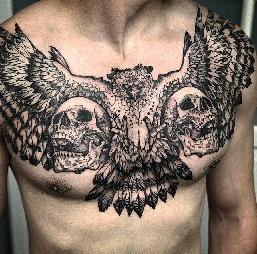 The 100 Best Chest Tattoos For Men Improb regarding size 900 X 890