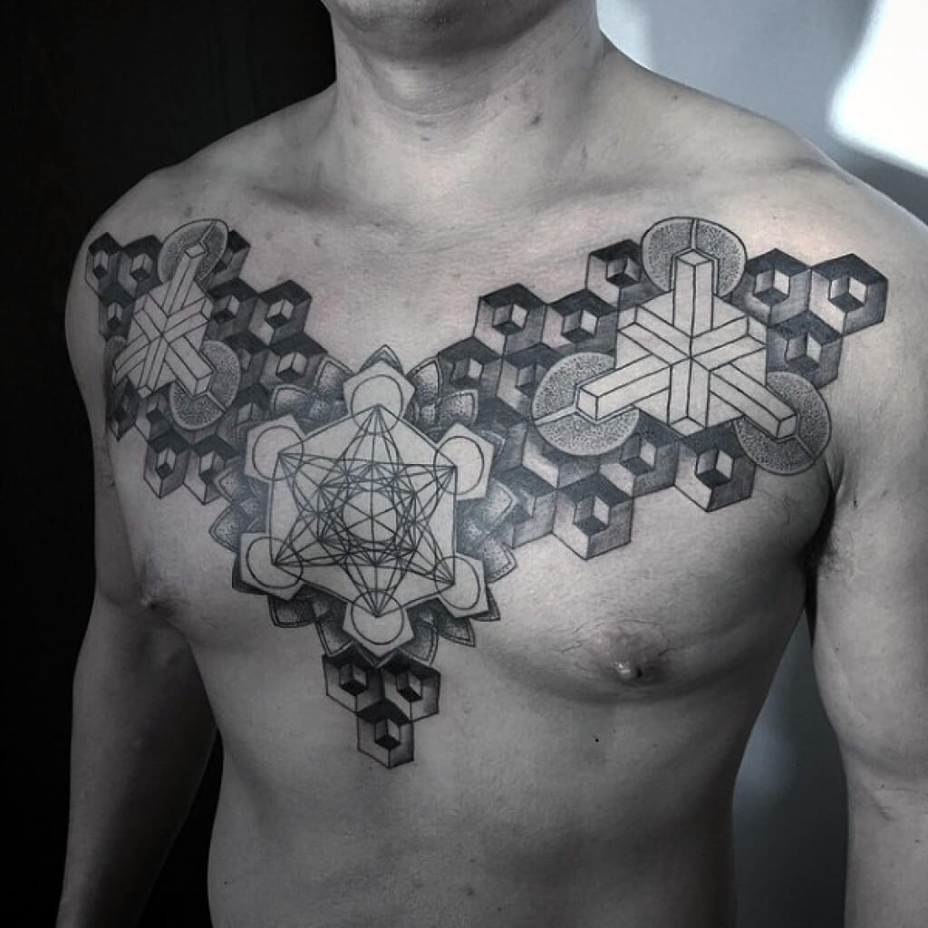 The 100 Best Chest Tattoos For Men Improb with regard to dimensions 1024 X 1024