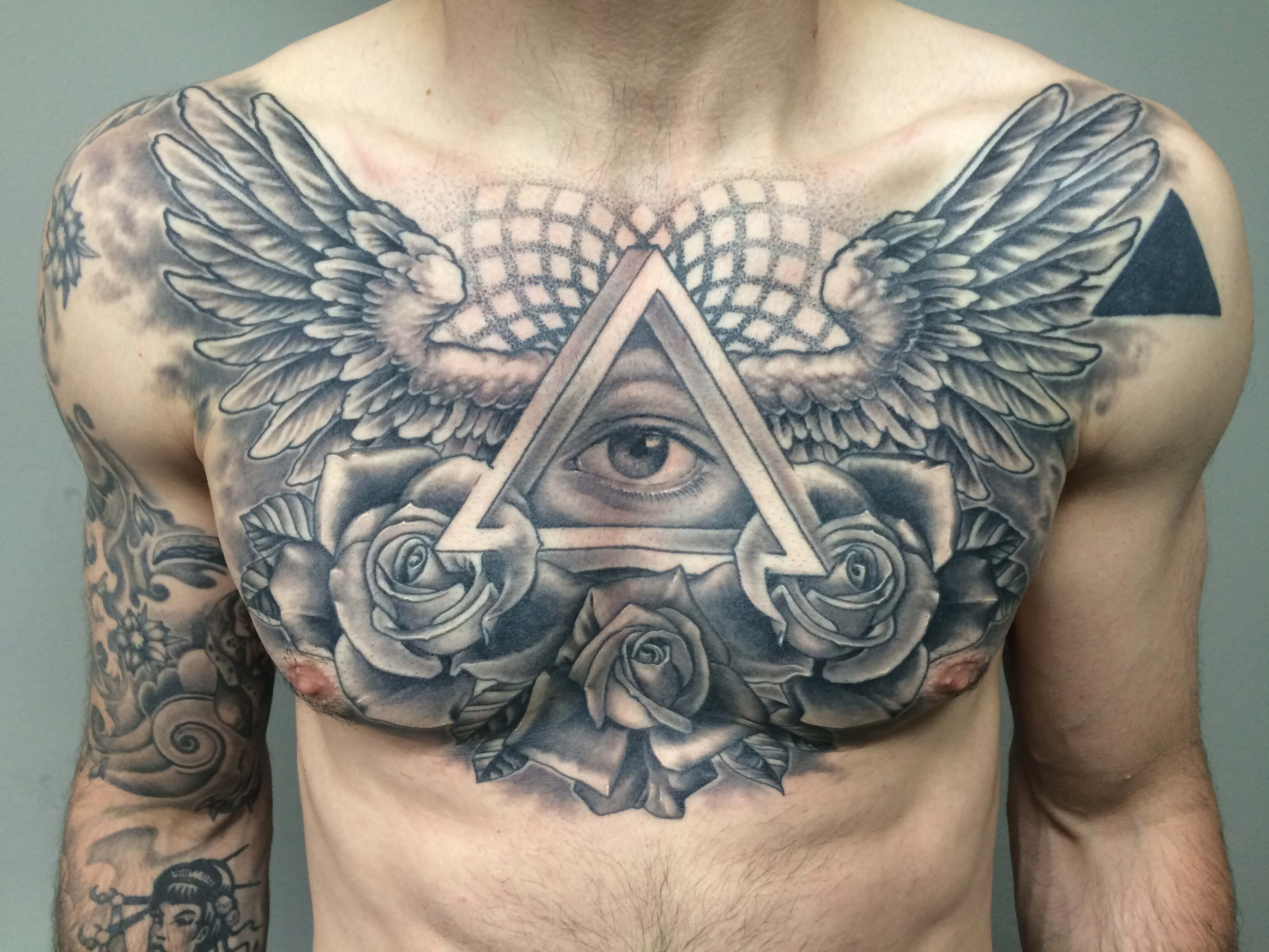 The 100 Best Chest Tattoos For Men Improb within proportions 3264 X 2448