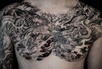 Tiger And Dragon Full Chest Piece Tattoo Chest Piece Tattoos in measurements 1080 X 1080