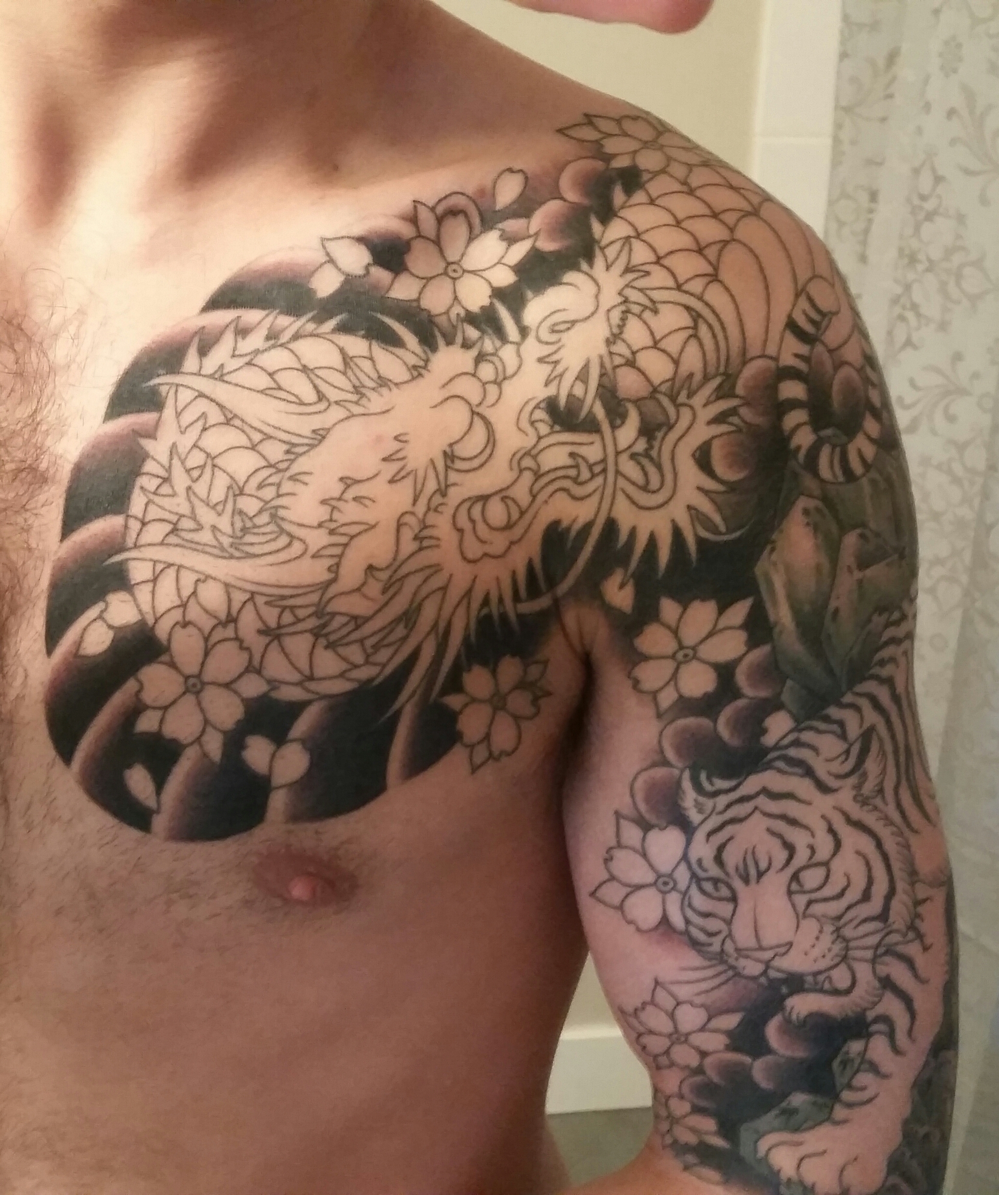 Tiger Dragon Yakuza Tattoo Album On Imgur regarding measurements 2045 X 2446