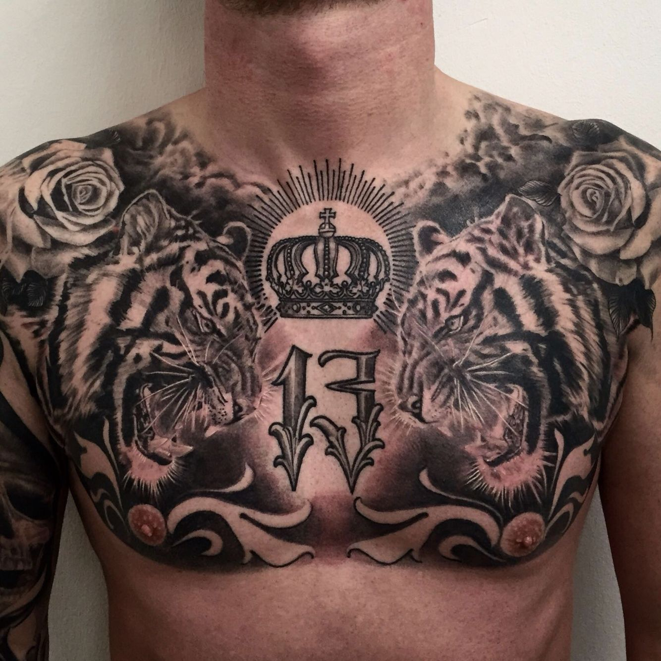 Tiger Tattoo Chest Tattoos Tiger Tattoo Tattoos Chest Tattoo intended for proportions 1334 X 1334