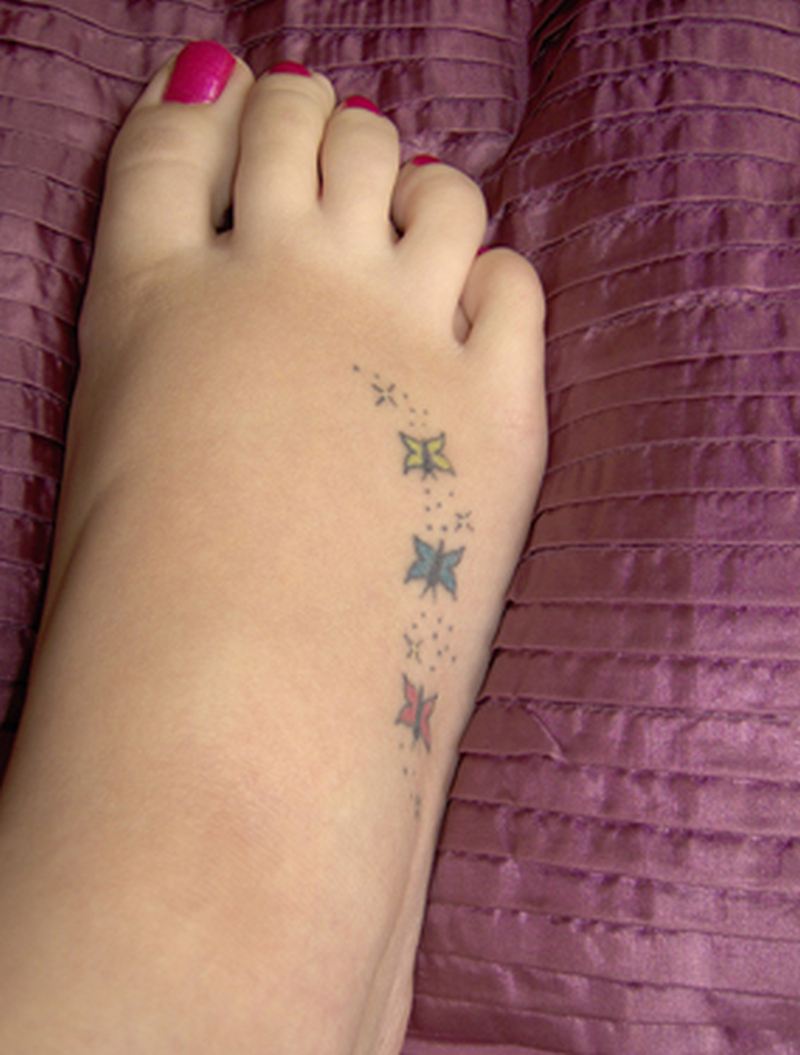 Tiny Butterflies Foot Tattoo Design Tattoos Book 65000 Tattoos regarding measurements 800 X 1055