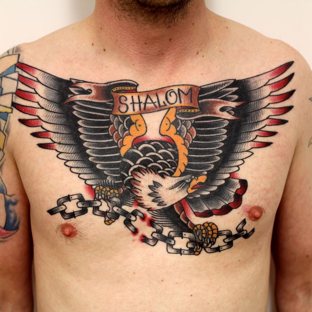 Tomtom Traditional Eagle Chest Tattoo Tattoo Eagle Chest Tattoo with regard to dimensions 1000 X 1000