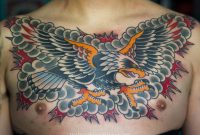 Traditional Eagle Chest Tattoo Done Scott A Cooksey Of Lone Star pertaining to proportions 2000 X 1430