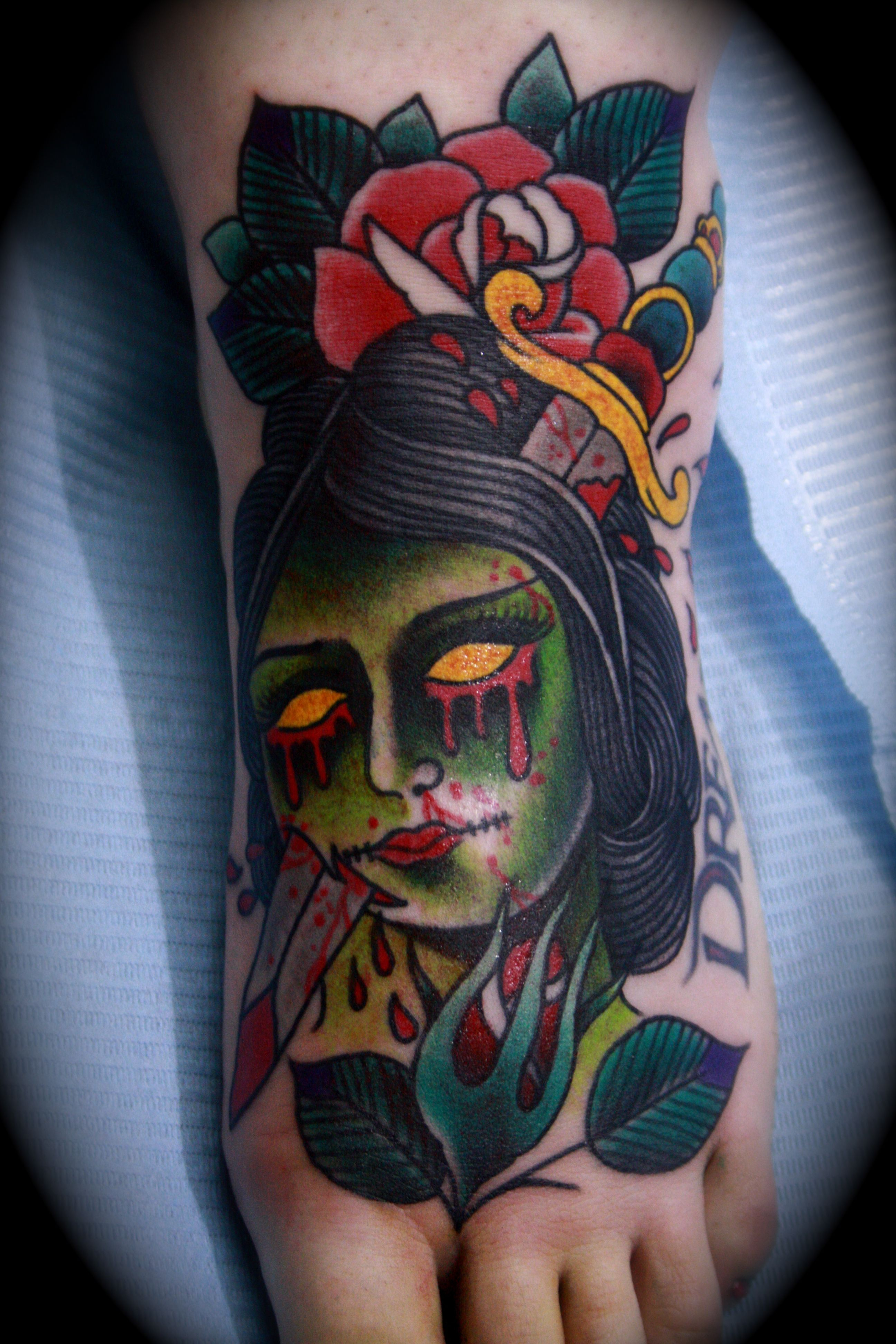 Traditional Zombie Girl Tattoos Zombie Tattoos Zombie Girl inside size 2592 X 3888