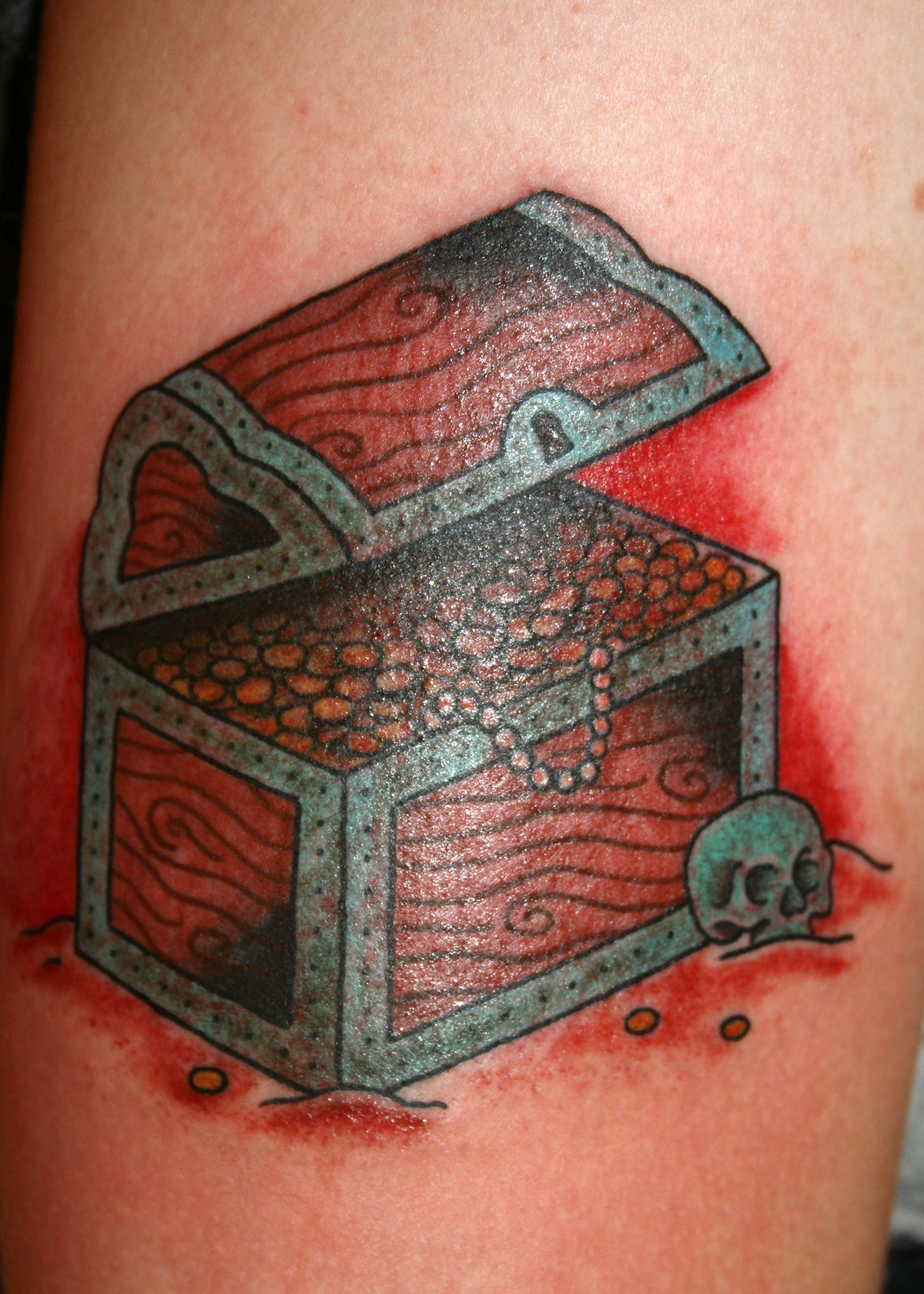 Treasure Chest Tattoo Want Something Like This Added To My Mermaid in sizing 1500 X 2100