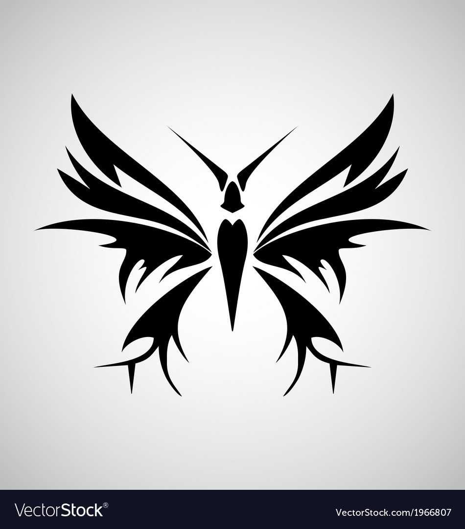 Tribal Butterfly Tattoo Royalty Free Vector Image inside measurements 950 X 1080