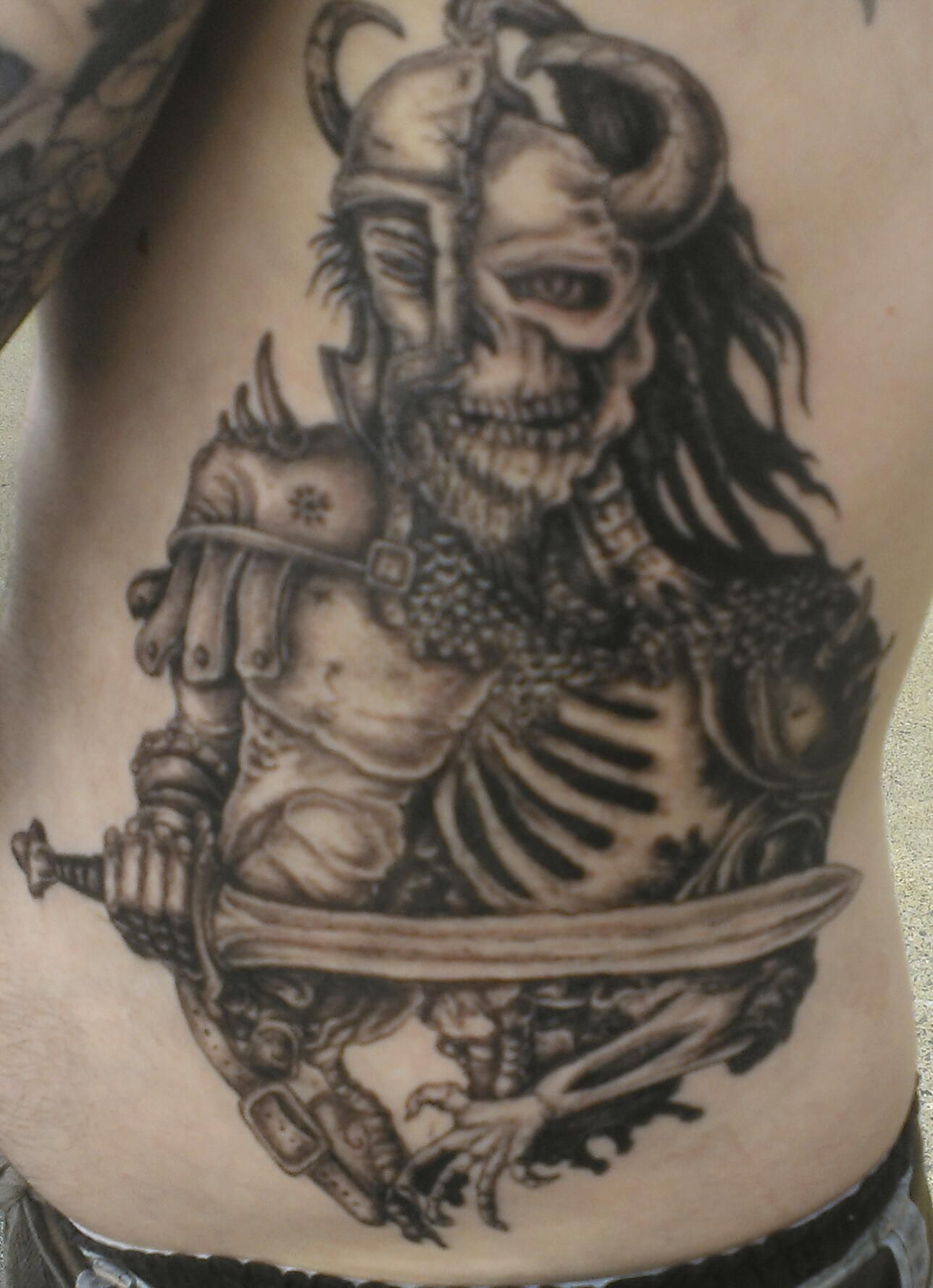 Undead Viking Rib Tattoo Tattoos Tattoos Zombie Tattoos Viking with dimensions 1288 X 1778
