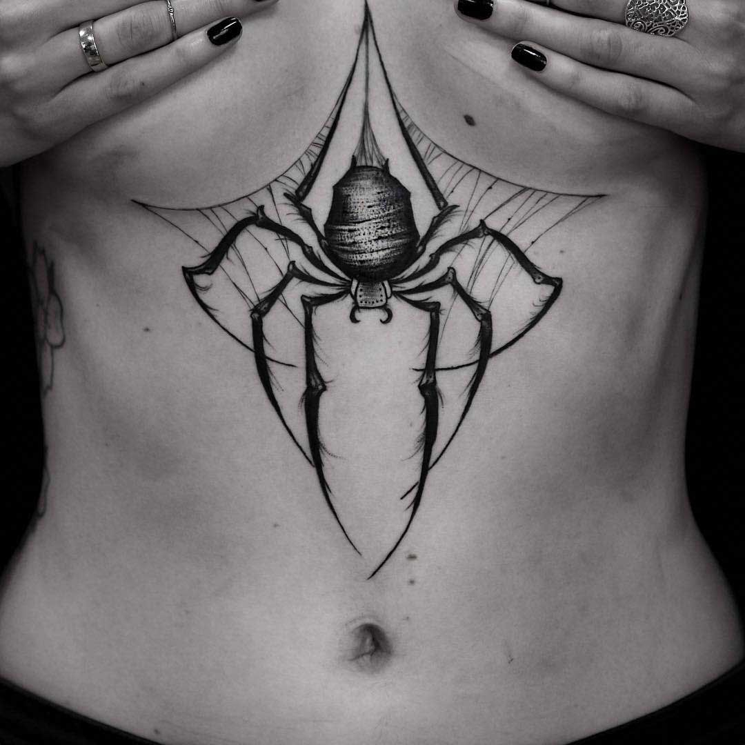 Under Breast Tattoo Ink Addiction Spider Tattoo Underboob for measurements 1080 X 1080