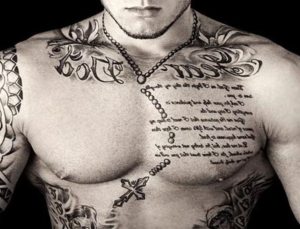 Upper Chest Tattoo Gths in size 1024 X 780