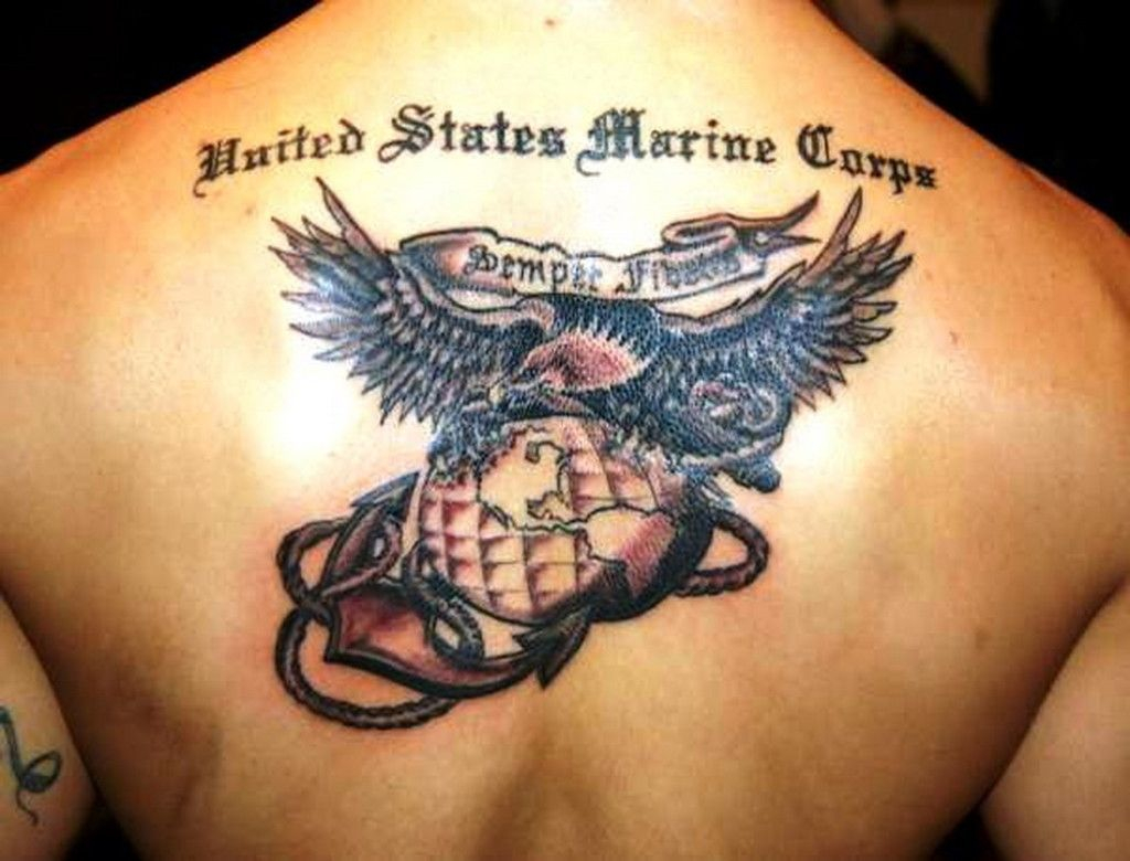 Usmc Back Marine Tattoo Design Usmc Tats Military Tattoos intended for sizing 1024 X 780