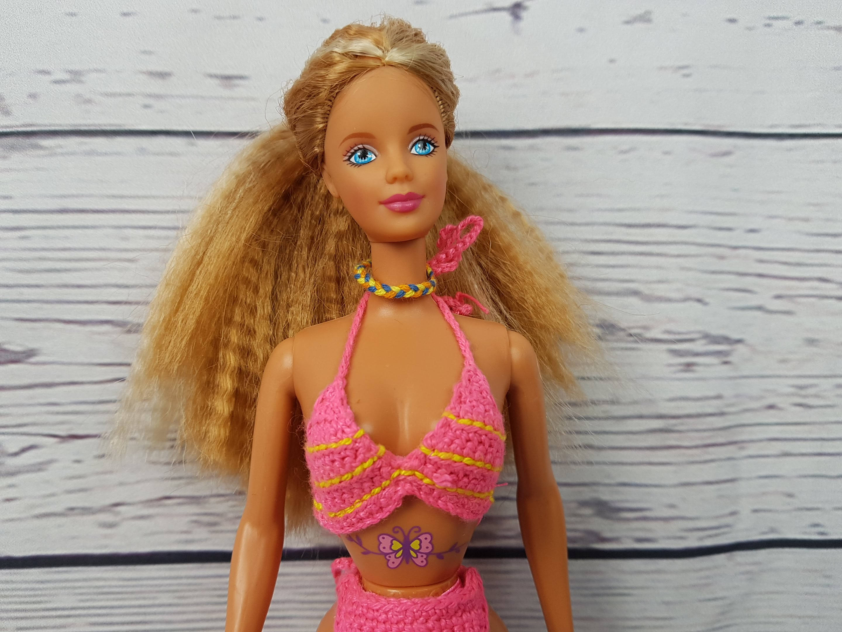 Vintage Butterfly Art Barbie Crimped Strawberry Blond Hair Etsy with regard to measurements 2880 X 2160