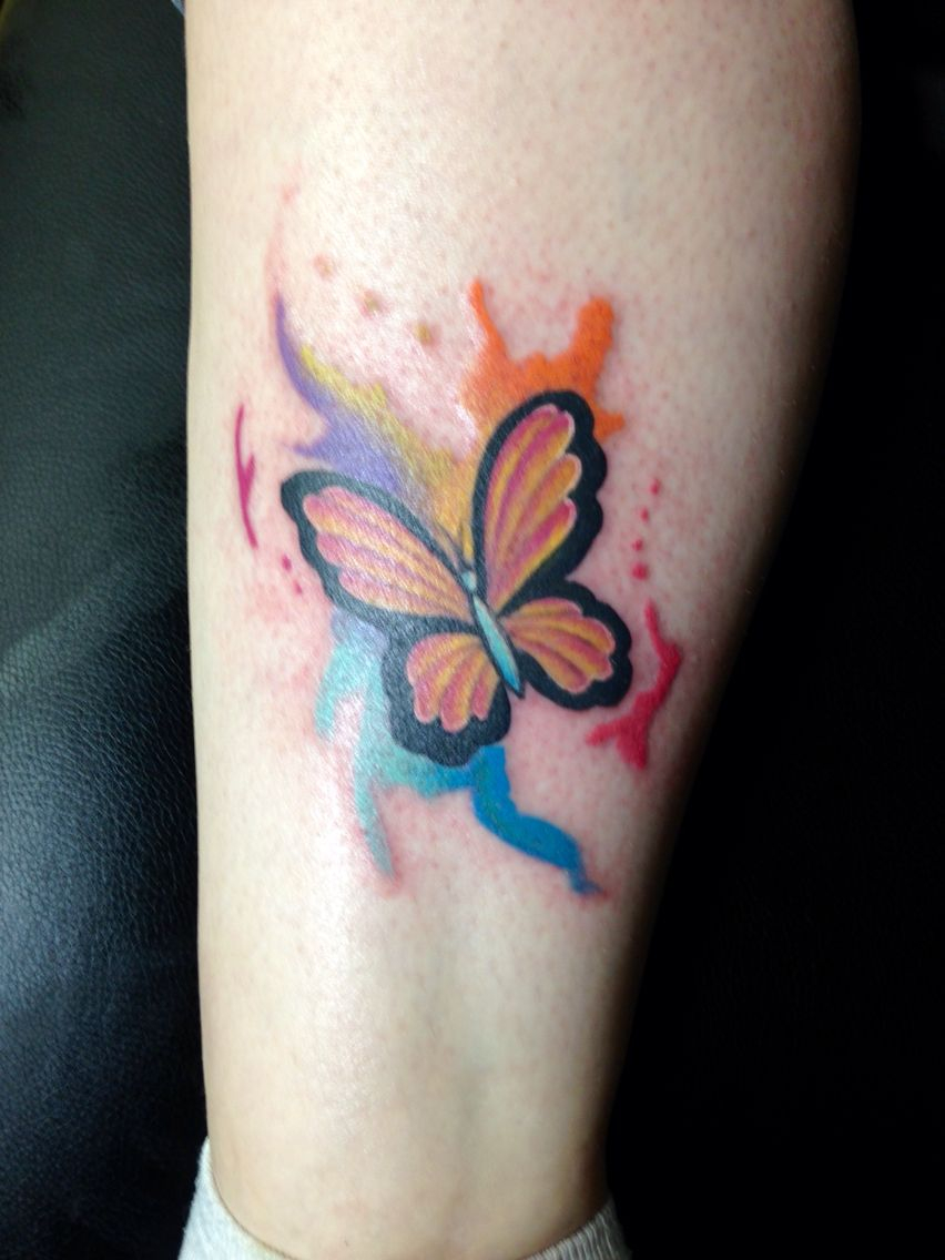 Watercolor Abstract Butterfly Tattoo Robert Winter Watercolor intended for measurements 852 X 1136