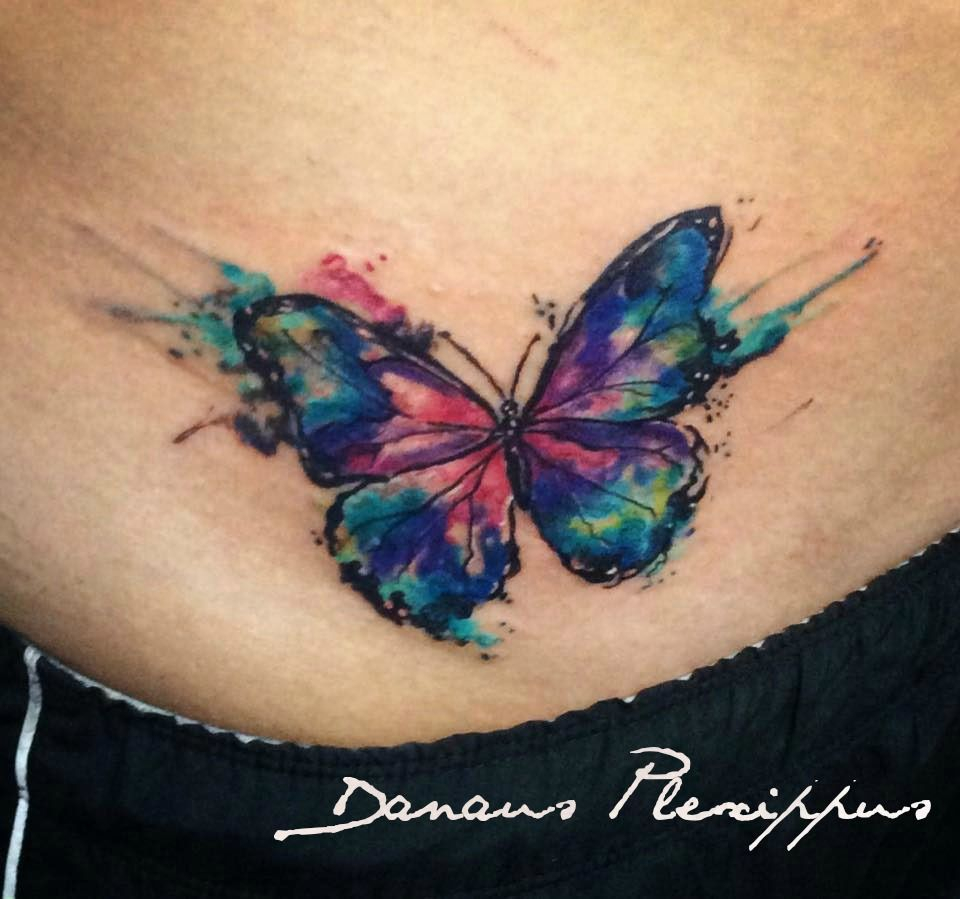 Watercolor Tattoo Butterfly Full Color Tattoo Watercolor intended for size 960 X 899
