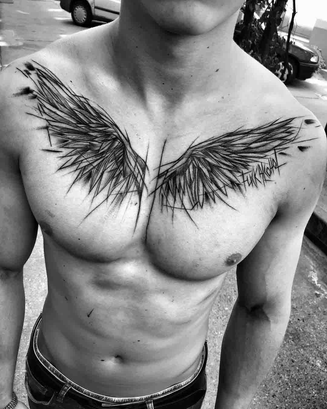 Wings Tattoo On Chest Ink Wing Tattoo Men Tattoo Sketches inside measurements 1080 X 1349
