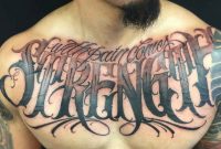 With Pain Comes Strength Tattoo On Chest Tattoos Tattoo Quotes in measurements 1080 X 1068