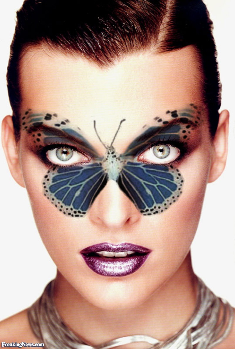 Woman With A Butterfly Tattoo On Her Face Pictures Freaking News in sizing 800 X 1189