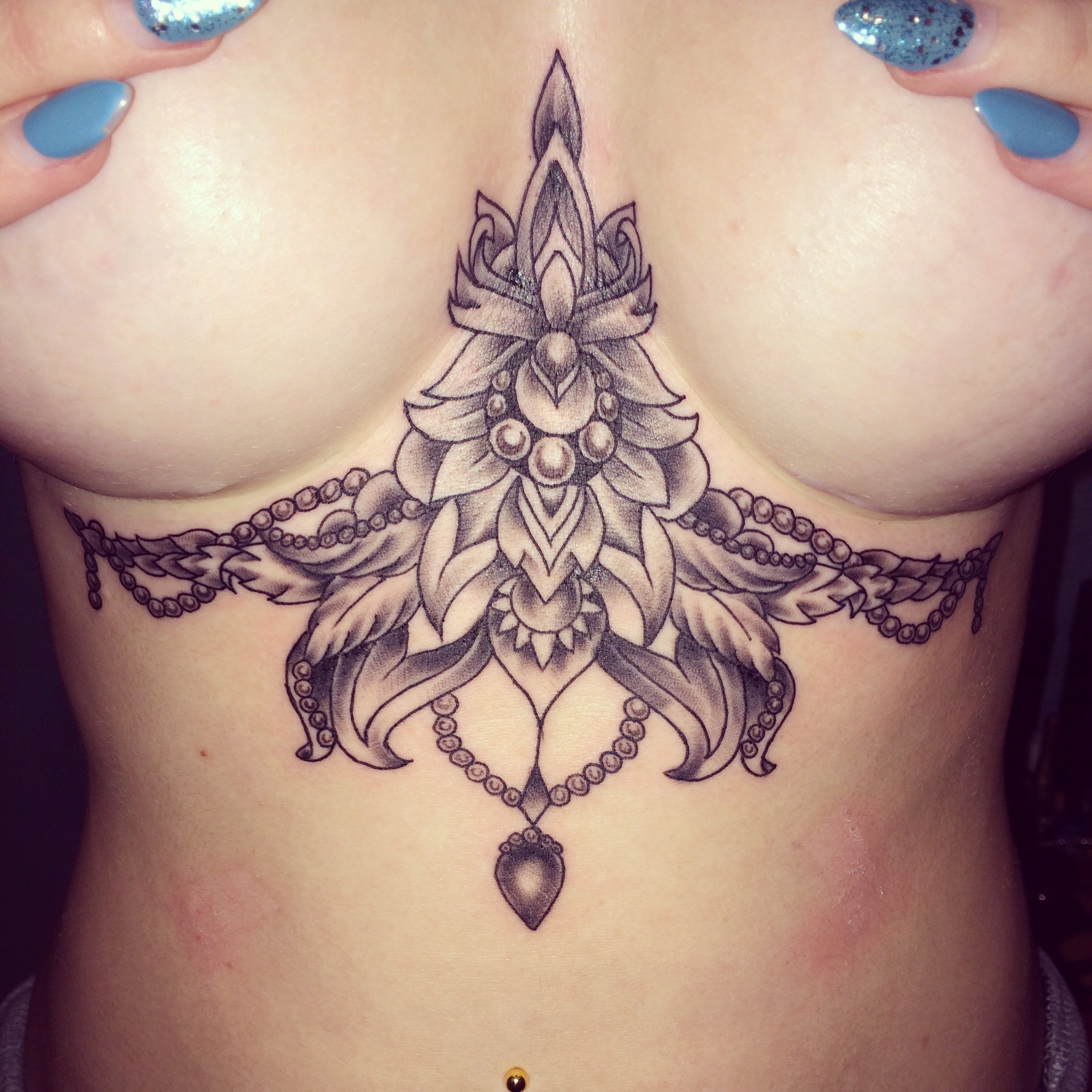 Women Chest Tattoo 94 Images In Collection Page 2 inside proportions 2448 X 2448