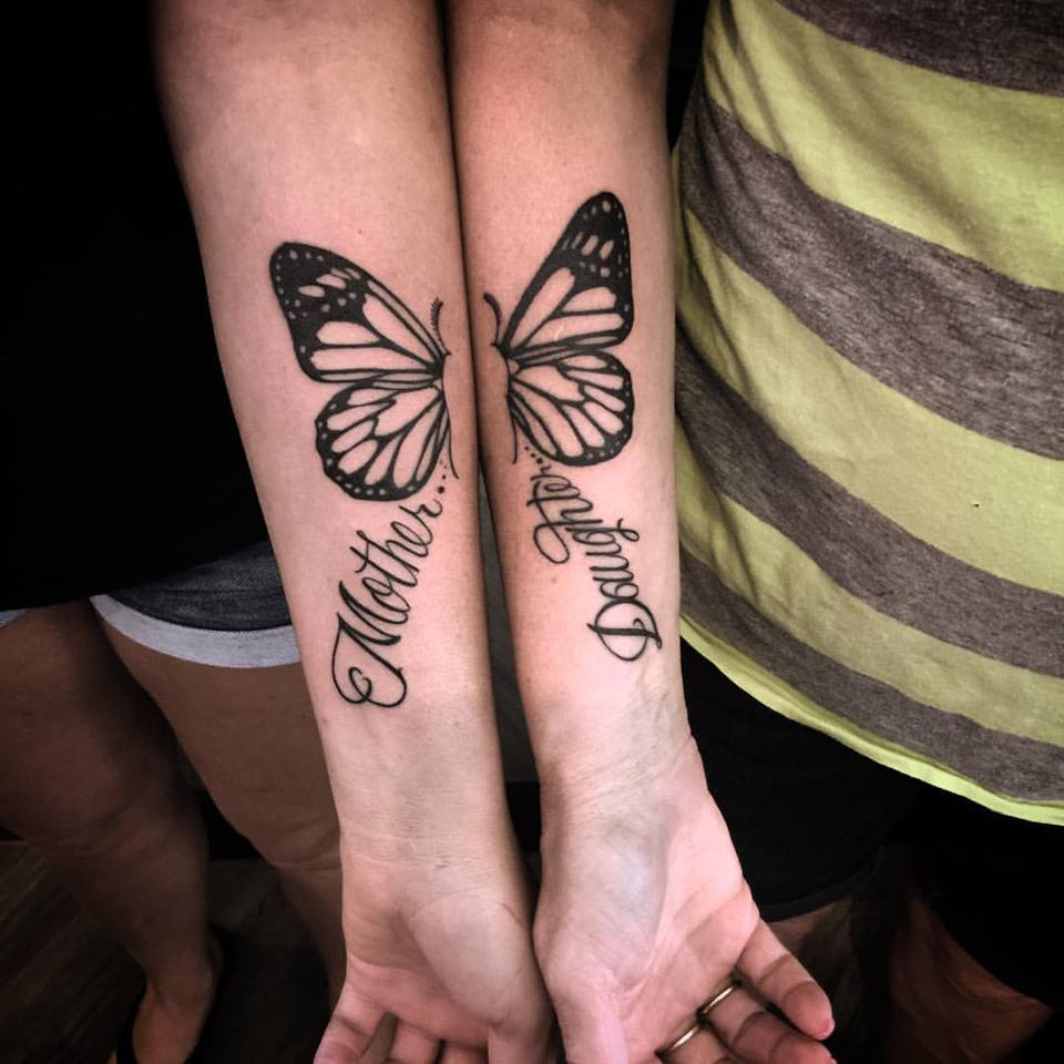 Wrist Mother Daughter Butterfly Tattoo Design Crayon inside dimensions 960 X 960